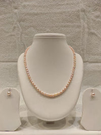 Soft Blush Pink single strand necklace