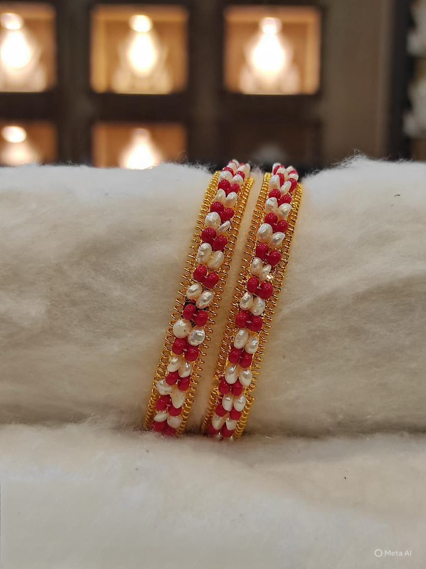 Royal Pearl Beaded Designer Bangles
