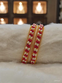 Royal Pearl Beaded Designer Bangles