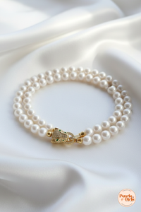 Double - Layered Pearl necklace