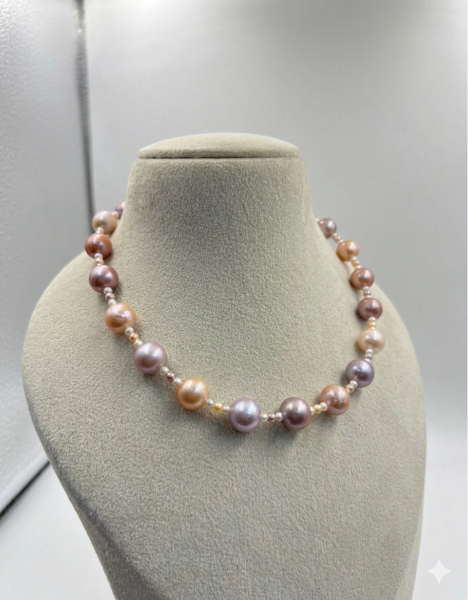 Pastel Multicolor Pearl Elegant Necklace