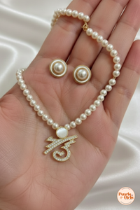 Elegant Mother-of-Pearl Celestial Pendant Necklace Set