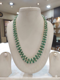 Elegant Green Pearl Necklace Set with Matching Earrings
