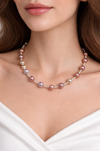 Pastel Multicolor Pearl Elegant Necklace