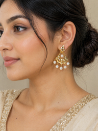 Royal Pearl Chandbali Earrings