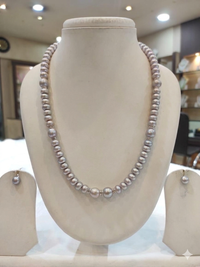 Elegant Grey Pearl Necklace