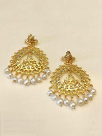 Royal Pearl Drop Chandbali Earrings